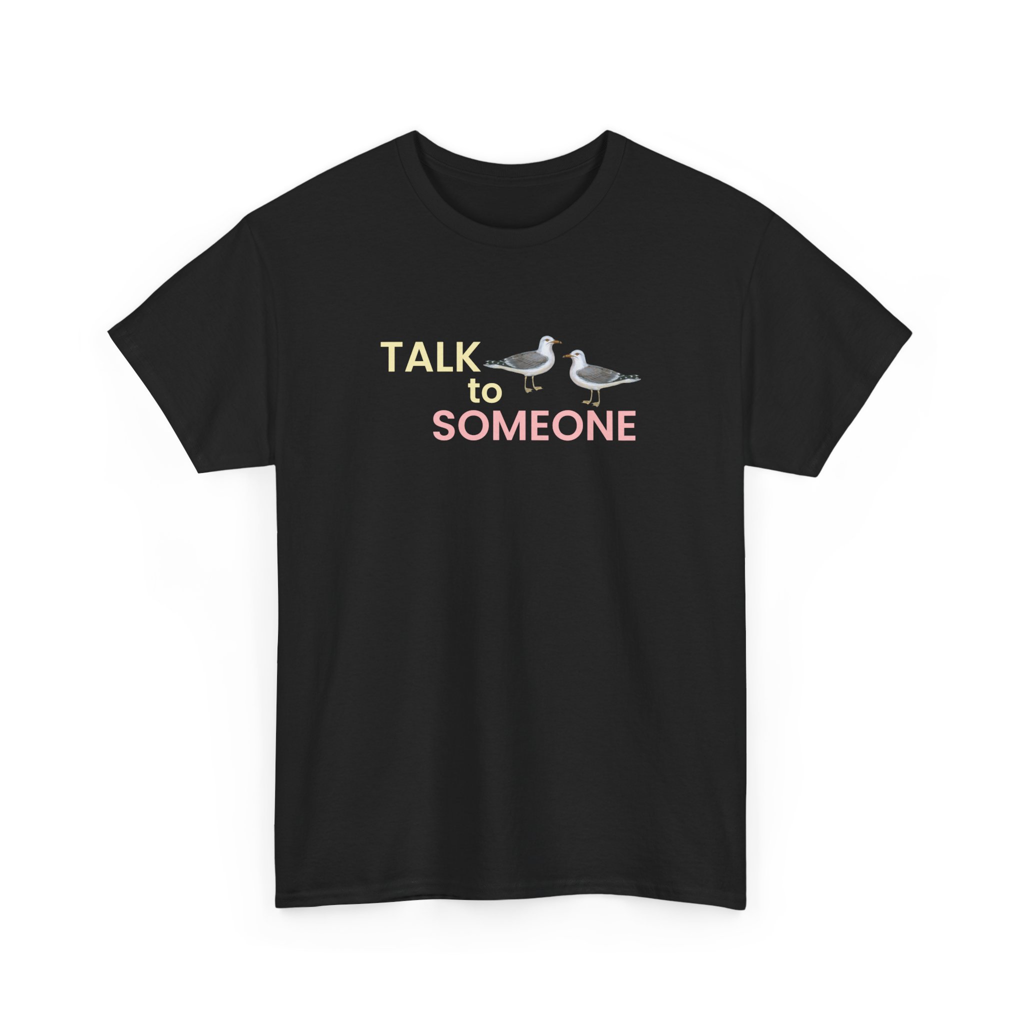 Talk To Someone Unisex Heavy Cotton Tee - Image 3