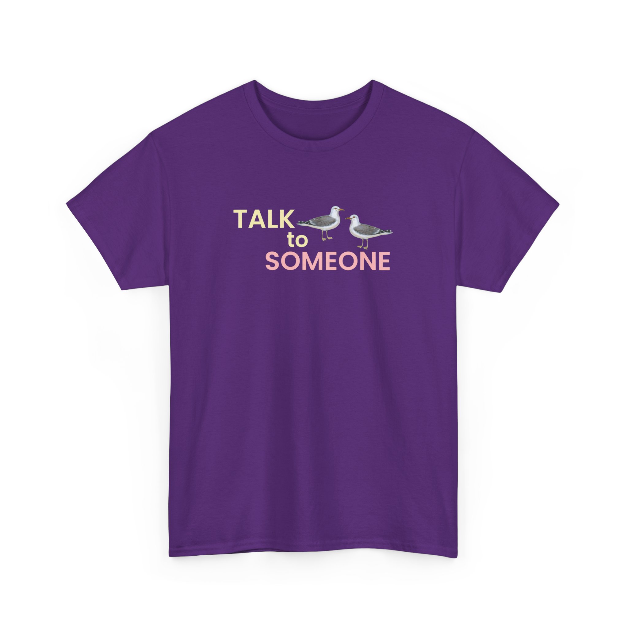 Talk To Someone Unisex Heavy Cotton Tee - Image 12